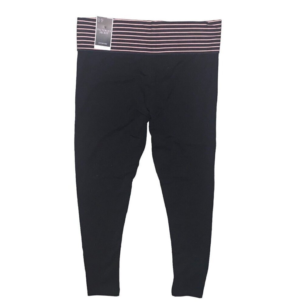 VICTORIA'S SECRET ANYWHERE TIGHTS‎ PANTS ACTIVEWEAR MEDIUM REGULAR BLACK NWT - Picture 3 of 6
